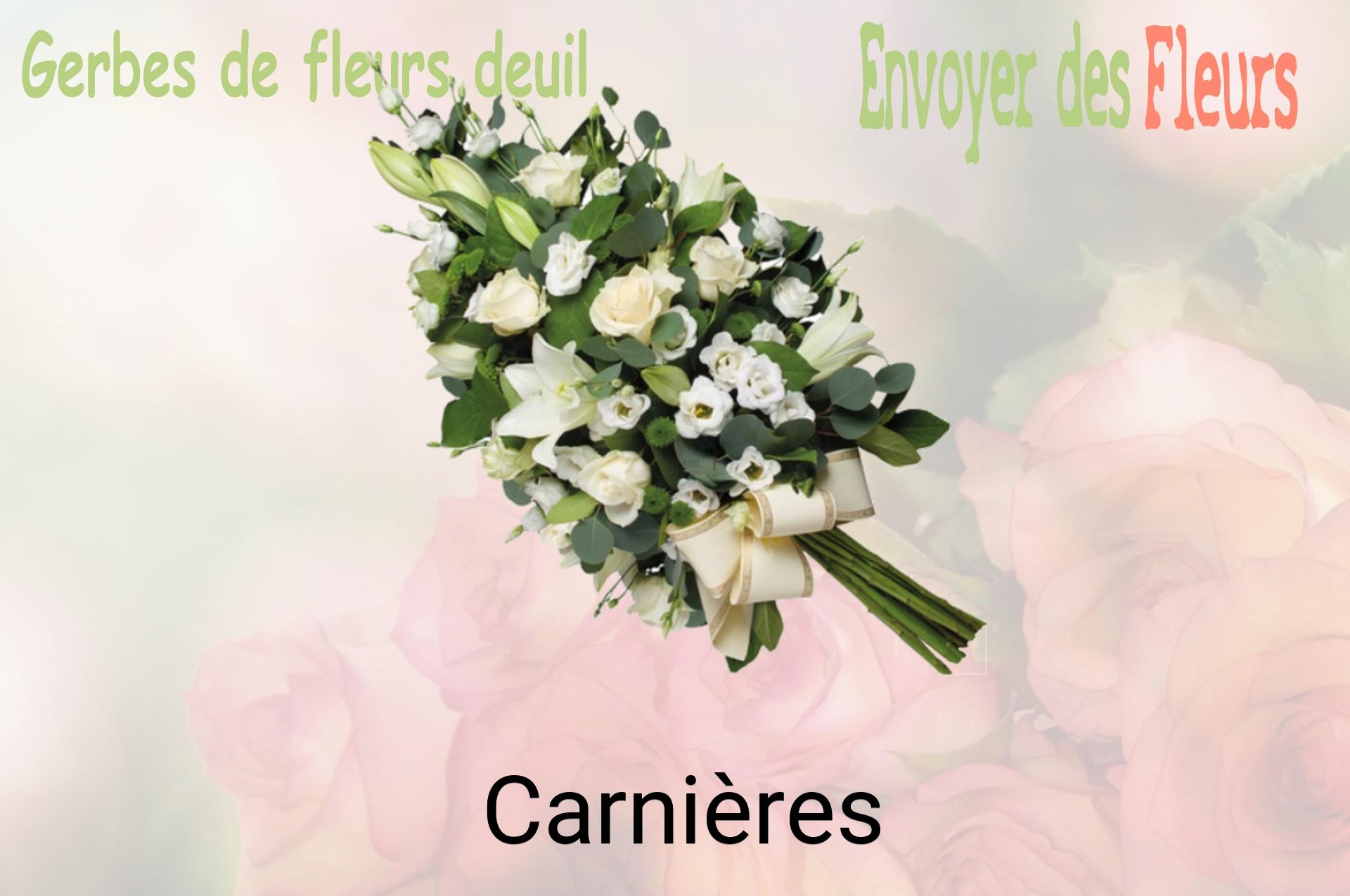 Gerbe de fleurs de deuil livrée à Carnières